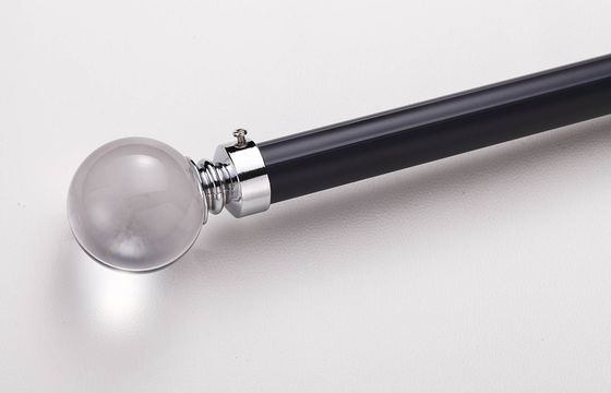قیمت خوب aluminum material silent to slide curtain rod with crystal end cap آنلاین