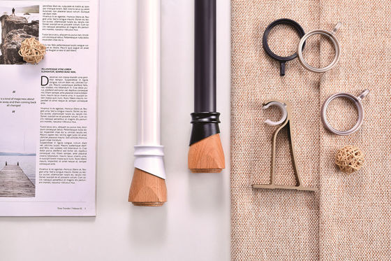قیمت خوب perforated hook simple living room bedroom aluminum alloy rail pulley curtain rod آنلاین