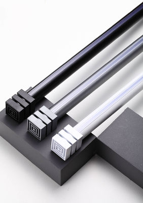 قیمت خوب Thickened mute aluminum alloy bracket side perforated curtain track single pole double pole آنلاین