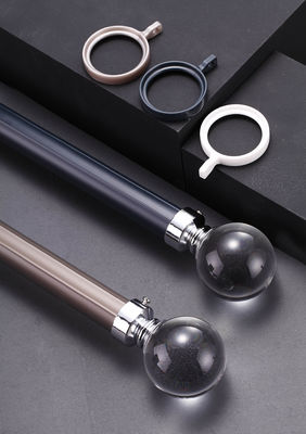 قیمت خوب Curtain Rod Single Rod Aluminum Alloy Silent Top Side Mounted Bracket Roman Rod Curtain Track Accessories آنلاین
