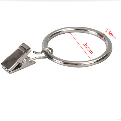 قیمت خوب گیره پرده فولادی ضد زنگ حلقه پرده گرد نیکل جلا داده شده آنلاین