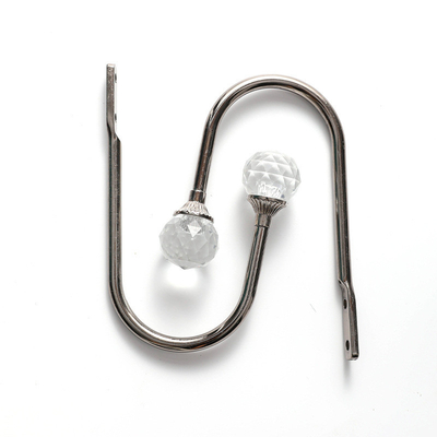 کیفیت لوازم جانبی مسیر پرده اتاق خوابگاه کریستال U Wall Hook پرده آلومینیومی کارخانه